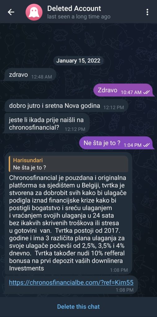 Telegram grupe poruka